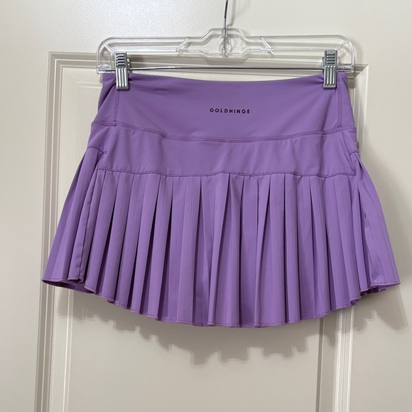 GOLDHINGE LAVENDER FIELDS PLEATED TENNIS SKIRT - Picture 6 of 10